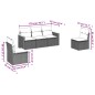 vidaXL Set de muebles de jardín 5 pzas y cojines ratán sintético negro vidaXL Set de muebles de jardín 5 pzas y cojines ratán sintético negro