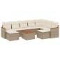 vidaXL Juego de sofás jardín con cojines beige 10 pzas ratán sintético vidaXL Juego de sofás jardín con cojines beige 10 pzas ratán sintético