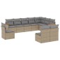 vidaXL Juego de sofás jardín con cojines beige 10 pzas ratán sintético vidaXL Juego de sofás jardín con cojines beige 10 pzas ratán sintético