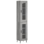 vidaXL Aparador alto madera contrachapada gris Sonoma 34,5x34x180 cm vidaXL Aparador alto madera contrachapada gris Sonoma 34,5x34x180 cm