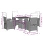 vidaXL Set comedor de jardín 5 piezas con cojines ratán sintético gris