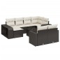 vidaXL Set de sofás de jardín 11 pzas y cojines ratán sintético negro vidaXL Set de sofás de jardín 11 pzas y cojines ratán sintético negro