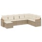 vidaXL Juego de sofás de jardín con cojines beige 8 pzas ratán PE vidaXL Juego de sofás de jardín con cojines beige 8 pzas ratán PE