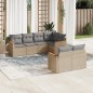 vidaXL Juego de sofás jardín con cojines beige mezcla 7 pzas ratán PE vidaXL Juego de sofás jardín con cojines beige mezcla 7 pzas ratán PE