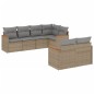 vidaXL Juego de sofás jardín con cojines beige mezcla 7 pzas ratán PE vidaXL Juego de sofás jardín con cojines beige mezcla 7 pzas ratán PE