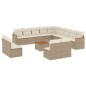 vidaXL Set sofás de jardín 14 pzas con cojines ratán sintético beige vidaXL Set sofás de jardín 14 pzas con cojines ratán sintético beige