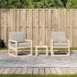 vidaXL Juego de muebles de jardín 3 piezas madera maciza de pino vidaXL Juego de muebles de jardín 3 piezas madera maciza de pino