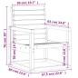vidaXL Juego de muebles de jardín 3 piezas madera maciza de pino vidaXL Juego de muebles de jardín 3 piezas madera maciza de pino