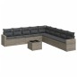 vidaXL Set de sofás de jardín 10 pzas con cojines ratán sintético gris vidaXL Set de sofás de jardín 10 pzas con cojines ratán sintético gris