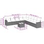vidaXL Set de sofás de jardín 10 pzas con cojines ratán sintético gris vidaXL Set de sofás de jardín 10 pzas con cojines ratán sintético gris