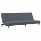 vidaXL Sofá cama de 2 plazas con taburete terciopelo gris oscuro vidaXL Sofá cama de 2 plazas con taburete terciopelo gris oscuro