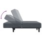 vidaXL Sofá cama de 2 plazas con taburete terciopelo gris oscuro vidaXL Sofá cama de 2 plazas con taburete terciopelo gris oscuro