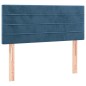 vidaXL Cama box spring colchón y LED terciopelo azul oscuro 90x200 cm vidaXL Cama box spring colchón y LED terciopelo azul oscuro 90x200 cm