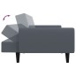 vidaXL Sofá cama de 2 plazas con taburete terciopelo gris oscuro vidaXL Sofá cama de 2 plazas con taburete terciopelo gris oscuro