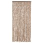 vidaXL Cortina antimoscas chenilla beige y marrón oscuro 100x200 cm