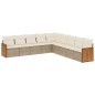 vidaXL Set de sofás de jardín 9 pzas con cojines ratán sintético beige vidaXL Set de sofás de jardín 9 pzas con cojines ratán sintético beige