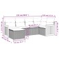 vidaXL Set de sofás de jardín 6 piezas y cojines ratán sintético negro vidaXL Set de sofás de jardín 6 piezas y cojines ratán sintético negro