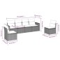 vidaXL Set de muebles de jardín 6 pzas y cojines ratán sintético gris vidaXL Set de muebles de jardín 6 pzas y cojines ratán sintético gris