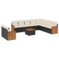 vidaXL Set de sofás de jardín 11 pzas y cojines ratán sintético negro vidaXL Set de sofás de jardín 11 pzas y cojines ratán sintético negro
