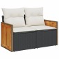 vidaXL Set de sofás de jardín 11 pzas y cojines ratán sintético negro vidaXL Set de sofás de jardín 11 pzas y cojines ratán sintético negro