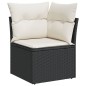 vidaXL Set de sofás de jardín 11 pzas y cojines ratán sintético negro vidaXL Set de sofás de jardín 11 pzas y cojines ratán sintético negro