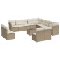 vidaXL Set sofás de jardín 14 pzas con cojines ratán sintético beige vidaXL Set sofás de jardín 14 pzas con cojines ratán sintético beige