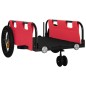 vidaXL Remolque para bicicletas hierro y tela Oxford rojo vidaXL Remolque para bicicletas hierro y tela Oxford rojo