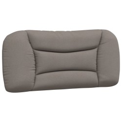 vidaXL Cabecero de cama acolchado tela gris taupé 90 cm