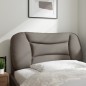 vidaXL Cabecero de cama acolchado tela gris taupé 90 cm