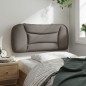 vidaXL Cabecero de cama acolchado tela gris taupé 90 cm
