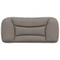 vidaXL Cabecero de cama acolchado tela gris taupé 90 cm