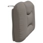 vidaXL Cabecero de cama acolchado tela gris taupé 90 cm