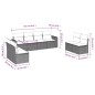 vidaXL Set de sofás de jardín 8 pzas y cojines ratán sintético gris vidaXL Set de sofás de jardín 8 pzas y cojines ratán sintético gris