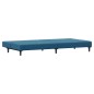 vidaXL Sofá cama de 2 plazas con taburete terciopelo azul
