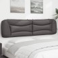 vidaXL Cabecero de cama acolchado cuero sintético gris 200 cm vidaXL Cabecero de cama acolchado cuero sintético gris 200 cm