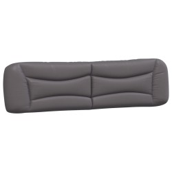 vidaXL Cabecero de cama acolchado cuero sintético gris 200 cm