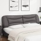 vidaXL Cabecero de cama acolchado cuero sintético gris 200 cm vidaXL Cabecero de cama acolchado cuero sintético gris 200 cm