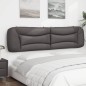 vidaXL Cabecero de cama acolchado cuero sintético gris 200 cm vidaXL Cabecero de cama acolchado cuero sintético gris 200 cm