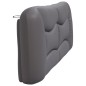 vidaXL Cabecero de cama acolchado cuero sintético gris 200 cm vidaXL Cabecero de cama acolchado cuero sintético gris 200 cm