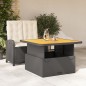 vidaXL Set comedor de jardín 2 pzas con cojines ratán sintético negro vidaXL Set comedor de jardín 2 pzas con cojines ratán sintético negro