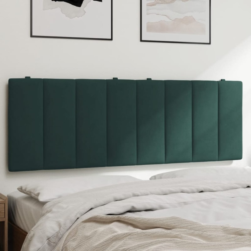 vidaXL Cabecero de cama acolchado terciopelo verde oscuro 120 cm vidaXL Cabecero de cama acolchado terciopelo verde oscuro 120 cm