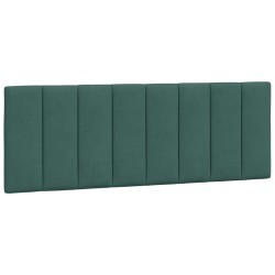 vidaXL Cabecero de cama acolchado terciopelo verde oscuro 120 cm