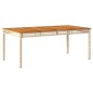 vidaXL Set comedor de jardín 7 pzas con cojines ratán sintético beige