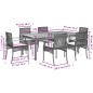 vidaXL Set comedor de jardín 7 pzas con cojines ratán sintético beige