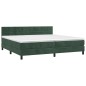vidaXL Cama box spring colchón y LED terciopelo verde oscuro 200x200cm vidaXL Cama box spring colchón y LED terciopelo verde oscuro 200x200cm