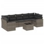 vidaXL Set de sofás de jardín 8 pzas y cojines ratán sintético gris vidaXL Set de sofás de jardín 8 pzas y cojines ratán sintético gris