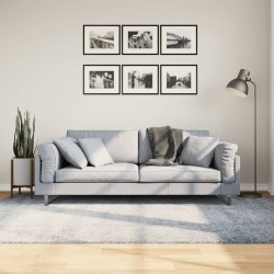 vidaXL Alfombra de pelo largo moderna azul 160x230 cm