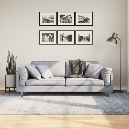 vidaXL Alfombra de pelo largo moderna azul 160x230 cm
