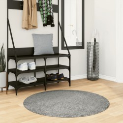 vidaXL Alfombra de pelo largo moderna verde Ø 100 cm