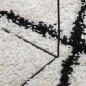 vidaXL Alfombra de pelo largo moderna crema y negro 120x120 cm vidaXL Alfombra de pelo largo moderna crema y negro 120x120 cm